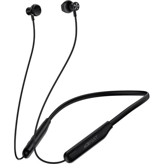 Acefast - Bluetooth Earphones (N9) - Behind The Head, Neckband, Magnetic, Bt 6.0, Bass/Game Modes, ENC, 200mAh, IPX4 - Black