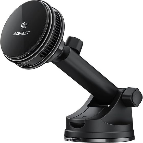 Acefast - Car Holder With Wireless Charging (D67) - Fast Qi2, 25W, Supports MAG-Charge, Built-In Cooler, Dashboard - Black