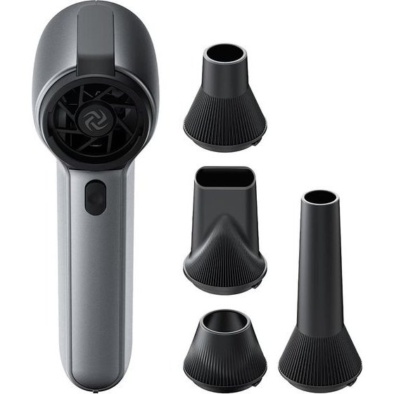 Acefast - Mini Portable Fan (YF3) - 3-Level Wind Control, 4 Nozzles, 110000rpm, 2500mAh, Led Indicator, Type-C, 220g - Gray