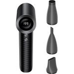 Acefast - Portable Fan (YF4) - High-Speed Blower, 199 Levels, 3 Nozzles, 77000rpm, 4000mAh, Led Display, Type-C - Black