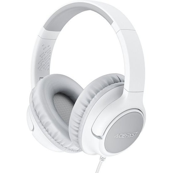 Acefast - Wired Headset (H18) - For Kids, 85db Limit, 40mm Drivers, Hd Mic, 3.5mm, Foldable, IPX4 Waterproof, PU, 1.2m - Grey