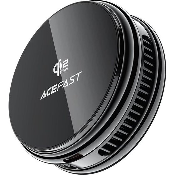 Acefast - Wireless Charger (E47) - Qi2 Certified, 25W, Supports MAG-Charge, With Built-In Cooler, USB-C - Black