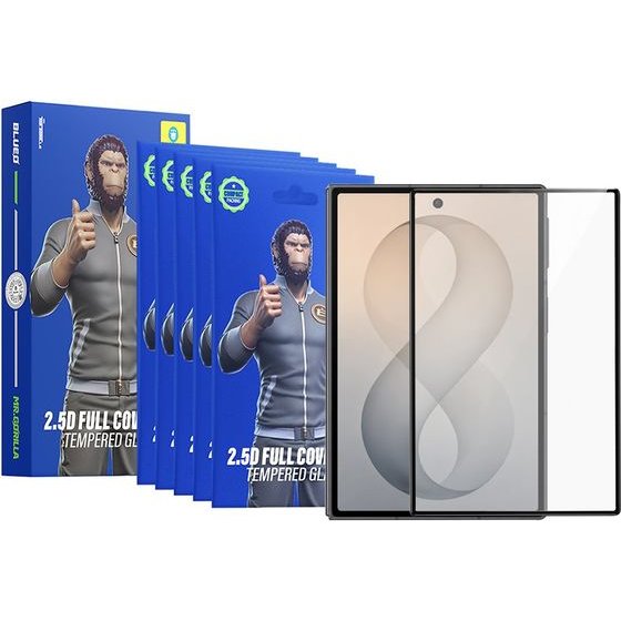 BLUEO - 2.5D Silk Full Cover Hd Glass (5 pack) - Samsung Galaxy Z Fold8 - Black