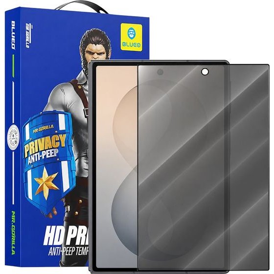 BLUEO - Anti-Peep Privacy Glass - Samsung Galaxy Z Fold8 - Black
