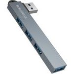 Borofone - 4in1 Hub - Usb To 3x Usb 2.0, 1x Usb 3.0, Aluminium Alloy, Plug&Play, Up To 5GBps - Metal Gray - (FH1)