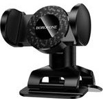 Borofone - Car Holder - For Dashboard, 360� Rotation Adjustment, Pull Clip Mount, 4.5 - 7'' Phones - Black - (BH142)