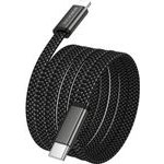 Borofone - Data Cable Peace (BX124) - USB-C To Lightning, 30W, Nylon Braided, Tangle-Free Flat Design, 1m - Black