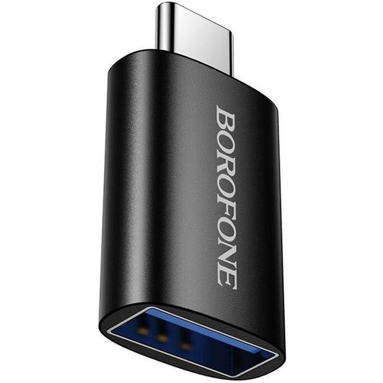 Borofone - Otg Adapter (BV26C) - Type-C (M) To Usb 3.0 (M), Charging & Data Transfer Functions, 5Gbps, 2A - Black