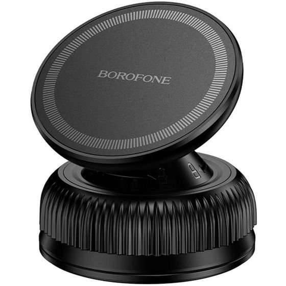Borofone - Phone Holder Rider - Universal, Magnetic, Vacuum Suction Cup, 360� Rotation, 4.5 - 7'' Phones - Black - (BH139)