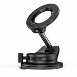 Lisen - Car Holder (A608) - Magnetic Grip, For Dashboard, Foldable, 360� Adjustable, With Larger Bottom Suction Cup - Black