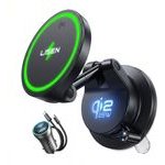Lisen - Car Holder With Wireless Charger W608 Pro - Suction Cup, 25W, Qi2.2 - Black - (YL0225090001)