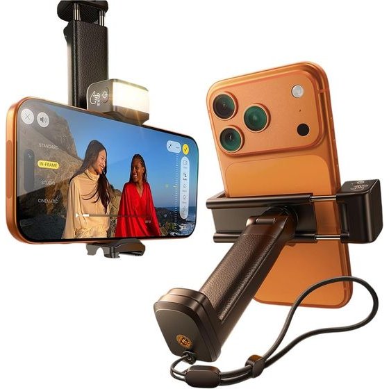 Lisen - Desk Holder A133 (YL0225070021) - For Phones 4-6.8'', With Led Light, 3 Brightness Levels, Stable, Max 3.6cm - Black - (A133;YL0225070021)