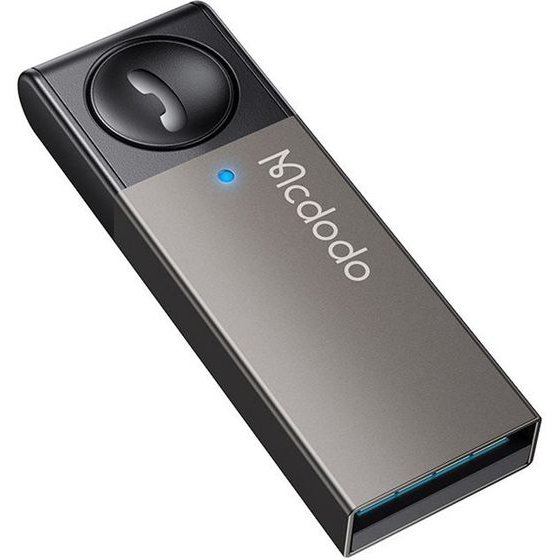 Mcdodo - Car Adapter - USB, With Built-In Multi-Function Button, Zinc Alloy, Bt V5.0, Dual-Phone Connection - Black - (OT-8250)