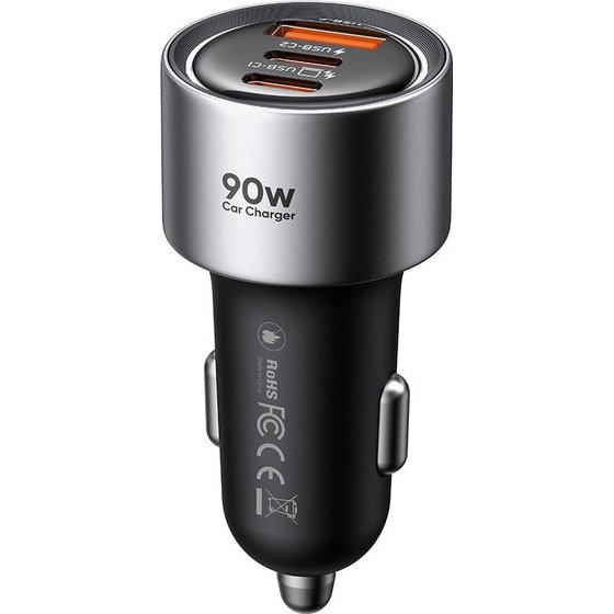 Mcdodo - Car Charger Gana Series - 2x Type-C, USB, 90W, Aluminum Alloy, 12-24V - Black - (CC-3110)