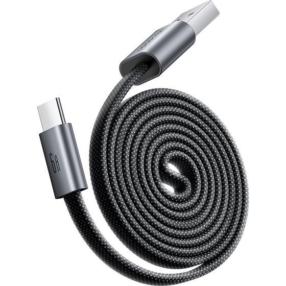 Mcdodo - Data Cable Self-Winding Series (CA-1200) - Usb To Type-C, Ultra-Thin Magnetic, 6A, 1m - Black