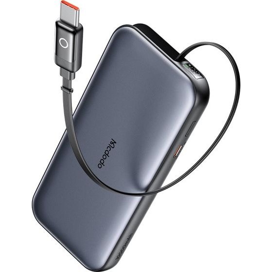 Mcdodo - Power Bank Metafree Series - Built-In USB-C, 10000mAh, 45W, Digital Display - Dark Grey - (MC-5920)