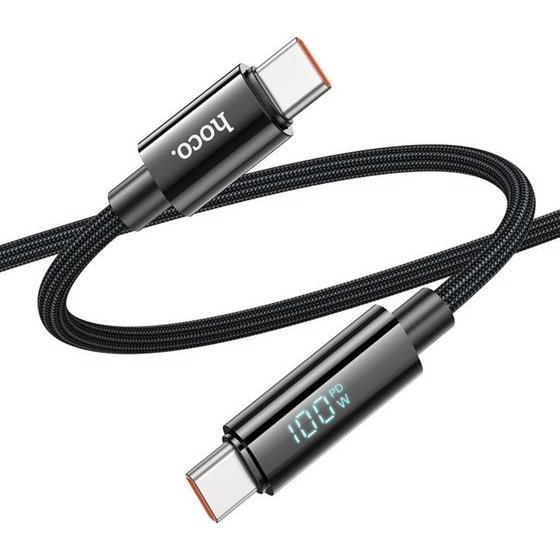 Hoco ������� �������� USB-C �� USB-C PD100W 3A ��� ������� ������� �� ������� �������� Braided �����1.2m - (U125 Benefit)