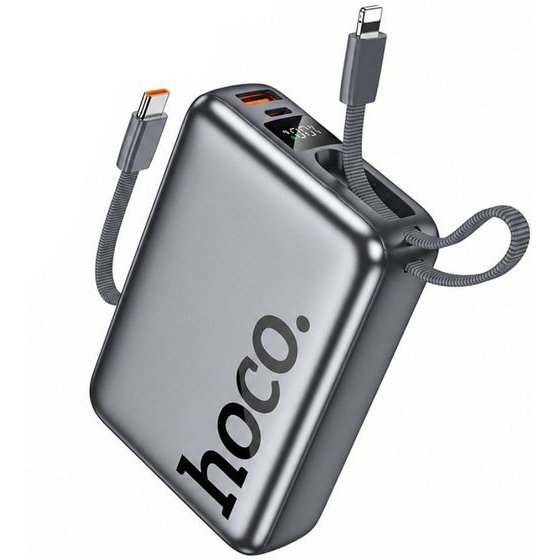 Hoco Power Bank 20000mAh 22.5W PD20W QC3.0 1xUSB-A 1xUSB-C �� ������������ ������� USB-C Lighting ��� Led ������� ���� - (Q39)
