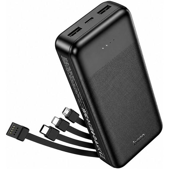 Hoco Power Bank 20000mAh 5V/2A Qc 1xUSB-C 2xUSB-A ������������ ������� USB-A USB-C Lightning Microusb ��� Led ������� ����� - (J163A)