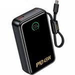 Hoco Power Bank 20000mAh PD45W QC3.0 1xUSB-C 1xUSB-A �� ������������ ������� USB-C ��� Led ������� ����� - (Q54 Shine)