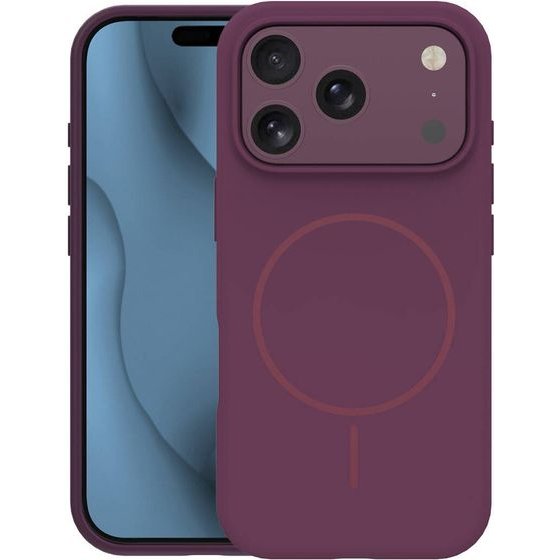 TFO Silicone Thin Mag Case For Iphone 17 Pro 6,3'' / Iphone 18 Pro 6,3'' Dark cherry