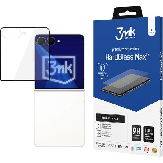 3MK Protection Samsung Galaxy Z Flip 8 (front) - 3MK Hardglass Max Black - (W-3HGMxB-GZFl8F)
