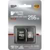 Silicon Power Micro Sdxc 256GB Class 10 UHS-I U3 A2 V30 Create Pro DDR200/Wa R170/W150 MB/S + Sd Adaptor - (SP256GBSTXLA2V1CSP)