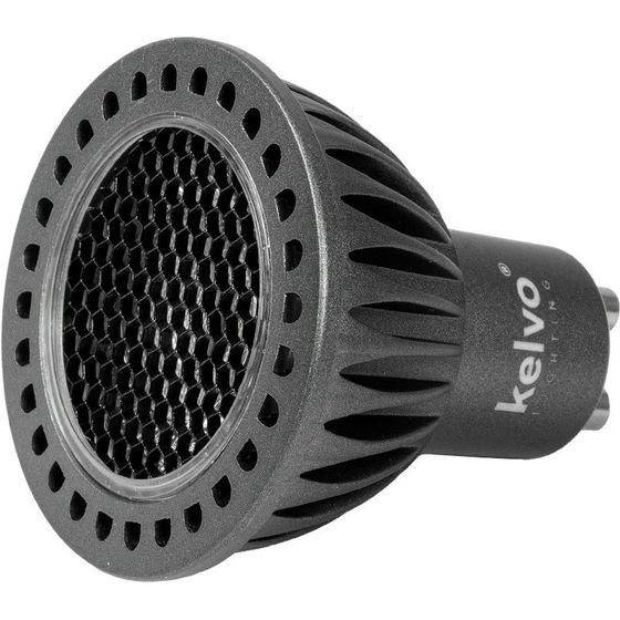 Kelvo Kyron Dark 60� ���� GU10 MR16 �� Honeycomb Anti-Glare Reflector Led 7W 770lm Cri (Ra)  = 90 60� Ac 220-240V IP20 ����� ����� 2700K Dimmable Bridgelux Cob Chip - ���� ������� & ����� ��� - �5x�5x�5.7cm - 3 ��� ������� -