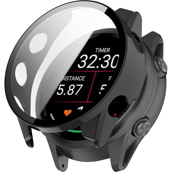 Techsuit - Defense360 Pro + Screen Protector - Garmin Forerunner 70 / Forerunner 170 - Black