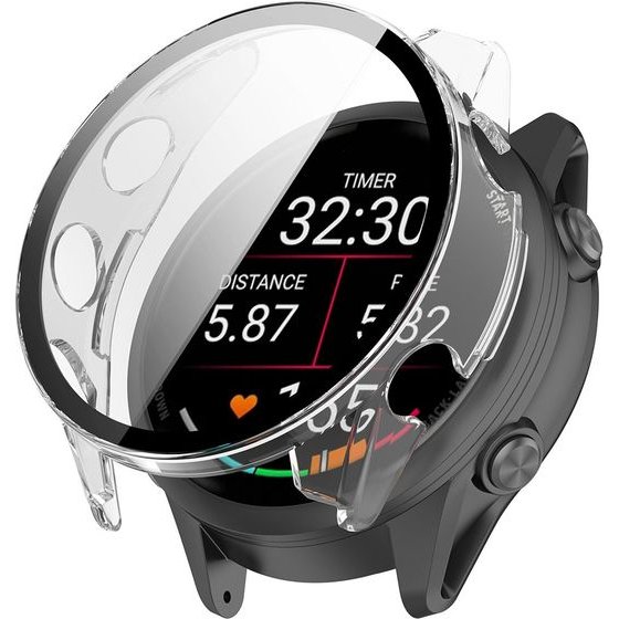Techsuit - Defense360 Pro + Screen Protector - Garmin Forerunner 70 / Forerunner 170 - Clear
