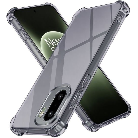 Techsuit - Shockproof Clear Silicone - Oneplus 15R - Smoke Black