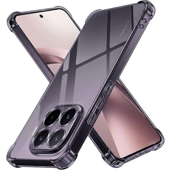 Techsuit - Shockproof Clear Silicone - Xiaomi 17T - Smoke Black