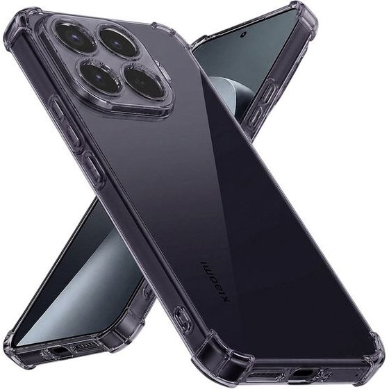 Techsuit - Shockproof Clear Silicone - Xiaomi 17T Pro - Smoke Black