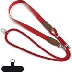 Techsuit - Urbanloop (TLN10R) - Neck/Crossbody Wear, For Phone Cases, 100cm-140cm Length Adjustmen, Nylon + Pu - Red