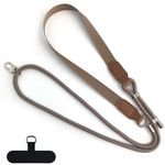 Techsuit - Urbanloop (TLN11) - Neck/Crossbody Wear, For Phone Cases, 100cm-140cm Length Adjustmen, Nylon + Pu - Cafe Au Lait