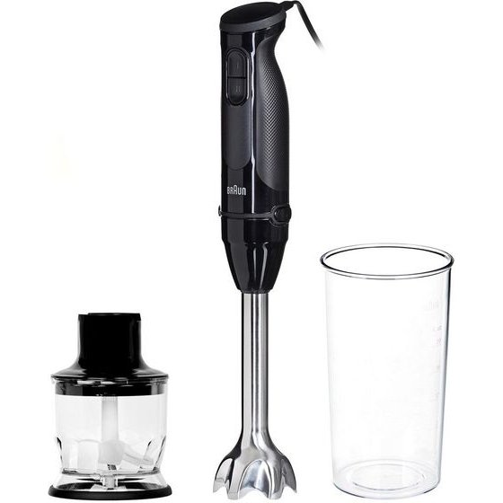 Braun Multiquick 3 MQ30201M 0.6 L Immersion Blender 900 W Black, Satin Steel - (MQ30201)