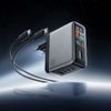 Cuktech 120W Wall Charger With Display And USB-C Cable - Silver - (AD1204U)