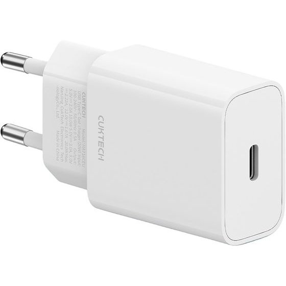Cuktech 20W Type-C Charger Eu Plug White - (HA716C)