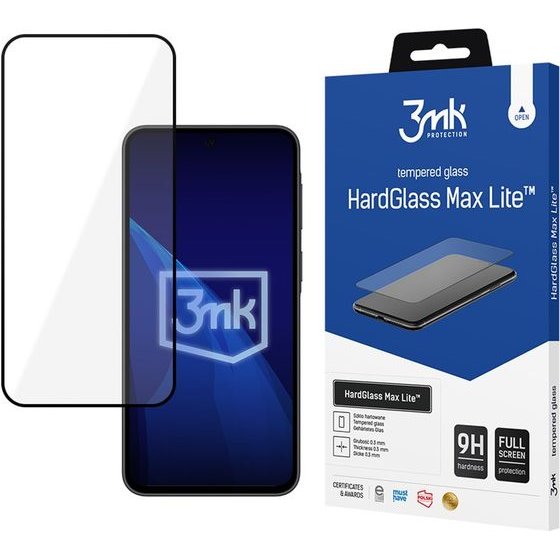 3MK Protection 3MK Hardglass Max Lite Black Tempered Glass For Samsung Galaxy A37 - (W-3HGMxLB-SGA375G-0)