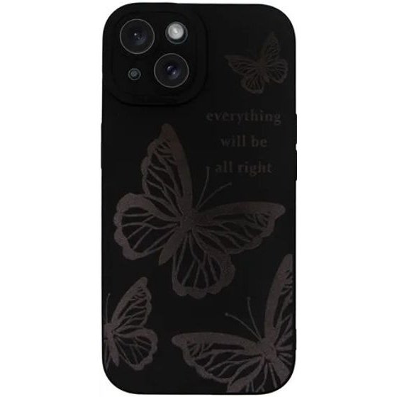 Vivid Silicone Case Apple iPhone 15 Plus Butterfly - (CS-BURF-2403011)