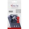 Volte-Tel Camera Glass Cover Iphone 16/15/14 Pro 6.3in/Iphone 16 Pro Max 6.9in 9H 0.30MM 3D Ar NICKEL-Electroplating Frame BLACK
