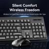 Vention Wireless Full-Size Silent Keyboard & Mouse Combo Black Slim Type Us - (KTZB0-EN)