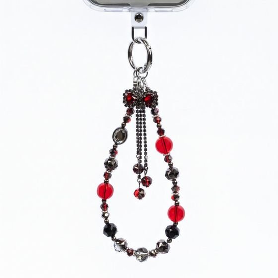 Crong Phone Charm - Lanyard Phone Pendant (Red Bow) - (CRGPHCH23)