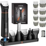 MAXGROOM JK-666 6-in-1 Trimmer For beard, hair, body, Nose And Ears IPX6 - Black - (M-666)