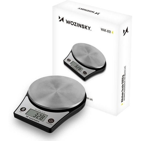 Wozinsky Kitchen Scale With Lcd Display Up To 5 Kg - Black 5907769388170 - (WAK-651)