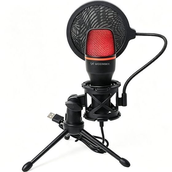 Wozinsky Studio Gaming Usb Computer Microphone With Rgb Stand - Black 5907769388255 - (WM-W111)