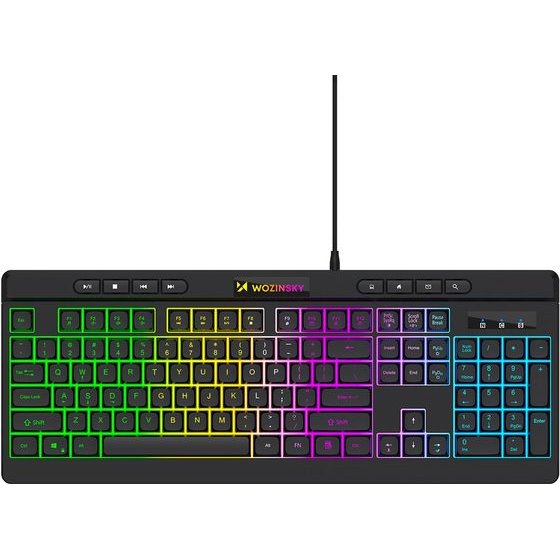 Wozinsky WKG-1044 Wired Backlit Membrane Gaming Keyboard - Black 5907769387951 - (WKG- 1044)