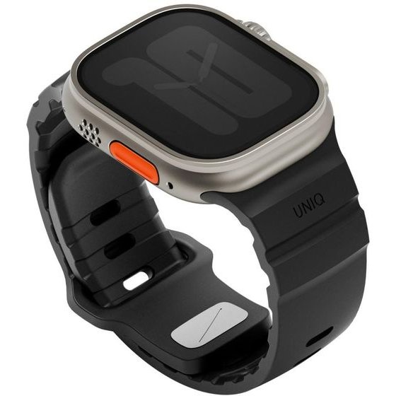 UNIQ Strap Alton For Apple Watch 49/46/45/44mm Silicone Black - (UNIQ-49MM-ALTONMBLK)