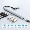 Gembird 7-Port Usb Hub (1X Usb 3.2 + 6X Usb 2.0) USB-A + USB-C Silver - (UHB-ACM-U3P1U2P6-01)