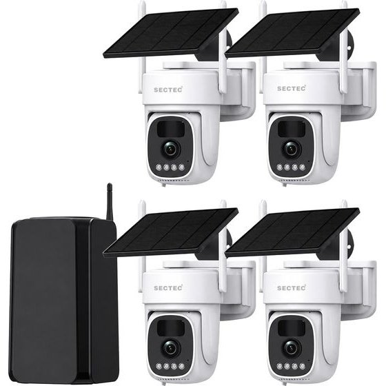 Sectec ������� �������������� 4x Smart ������� ������� �� hub, 3MP, WiFi, SD, PTZ, IP66 - (ST-WRK04-EU)
